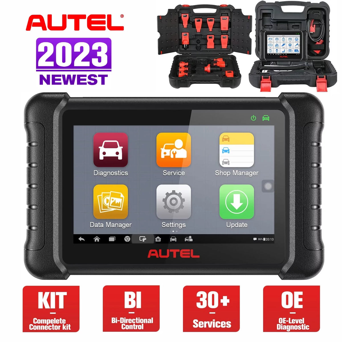 Autel Scanner MaxiDAS DS808K Auto Diagnostic Scan Tool,  ECU Coding,ABS Bleed, Oil Reset,Upgrade of DS708 MP808