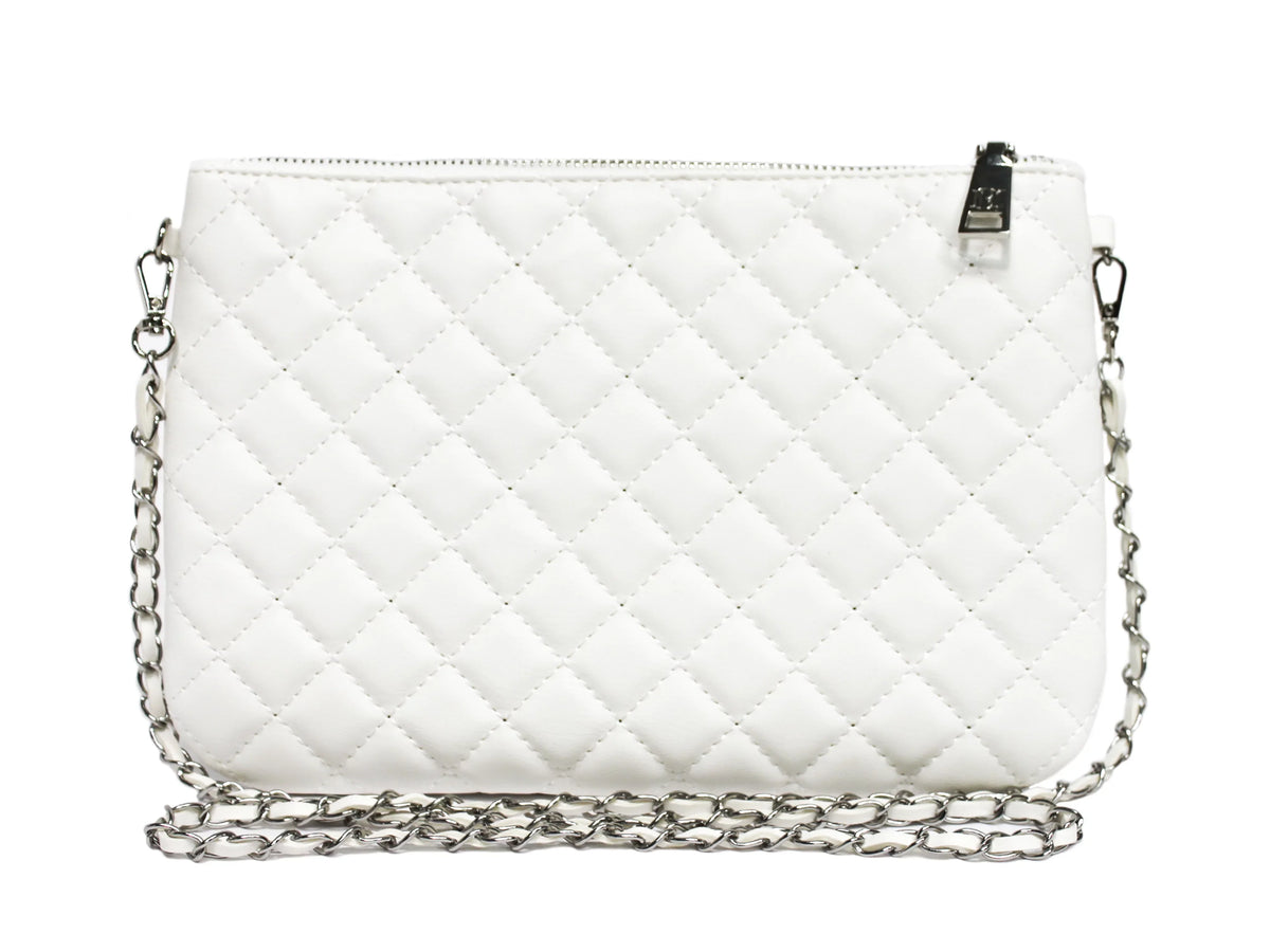 Badgley Mischka Off-White Wallet Size Body Bag