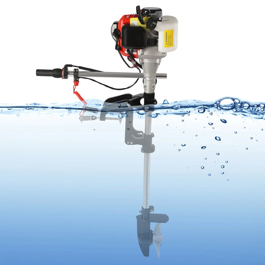 YIYIBYUS Outboard Motor 2.3HP 2 Stroke Marine ship Engine with Air Cooling System for Inflatable Fishing Boats Yachts