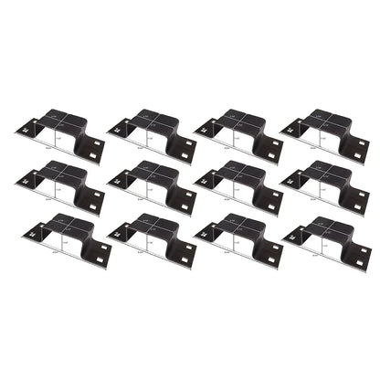 (12) Bolt-On Pocket Brackets for Utility Trailer Stake Body 12 Gauge Steel
