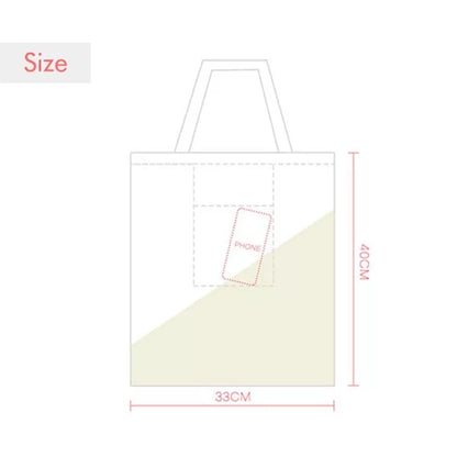 Cactus Green Succulents Outline Expression Sack Canvas Tote Shoulder Bag