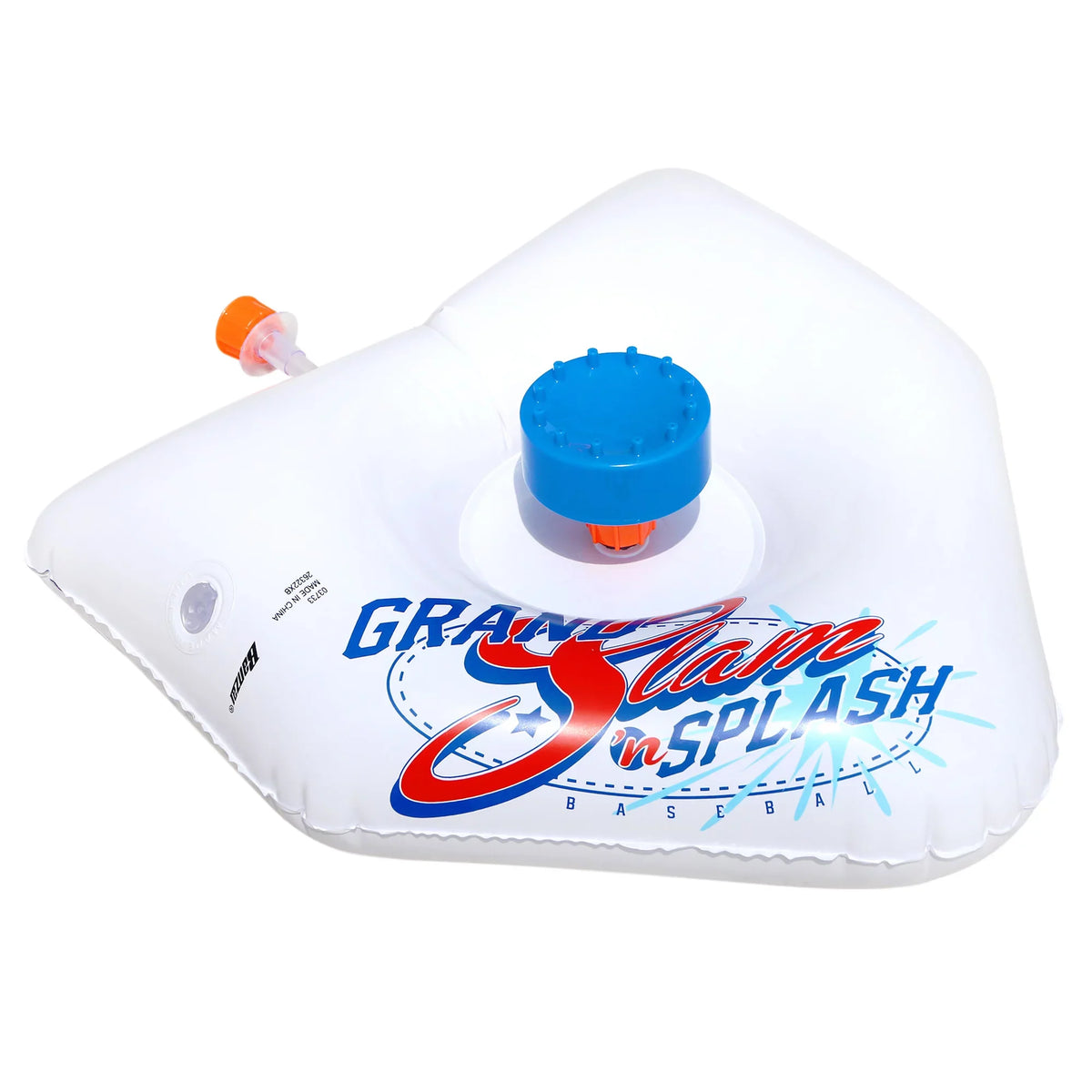 Banzai Splash & Slam Baseball - Tee & Sprinkler liquid Sports Game - Includes Plastic Bat + 2 Plastic Balls + Home Plate & Bases, , Backyard Batting Practice, Kids Ages 3