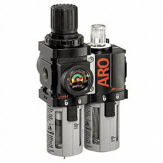 Aro FRL,2 pcs,3/8" NPT,5 micron,96 cfm  C38331-610