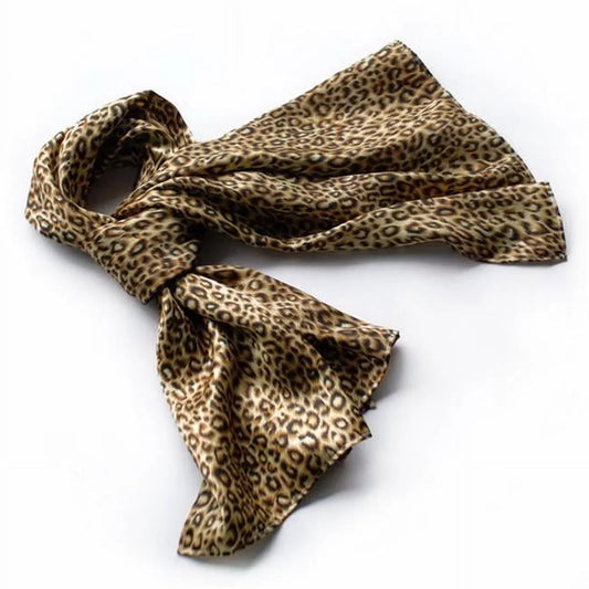 BRA-SCA01006-L Blancho Chic Leopard Grain Color Super Soft Silk Scarf/Wrap/ShawlLarge