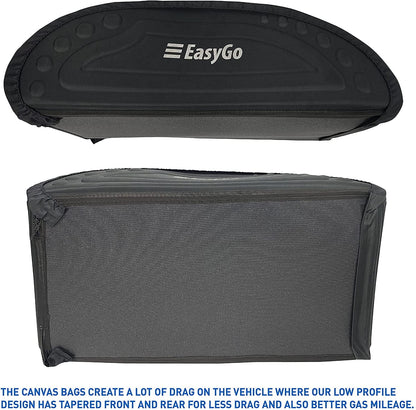 EasyGoProduct Aerodynamic Car Rooftop Cargo Carrier Bag - Soft Roof Top Luggage Bag for All Vehicles SUV with/Without Rack  Hard Sides - 4 Adjustable Straps  8 Cubic Feet - Fold Flat Storage Bag
