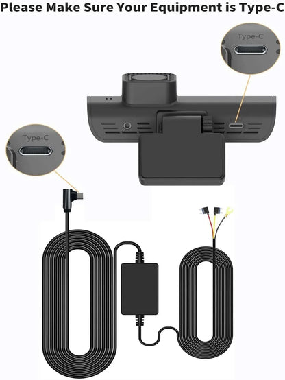 4K Dash Cam with Wi-Fi, GPS Front Camera, and Type-C Hardwire Kit