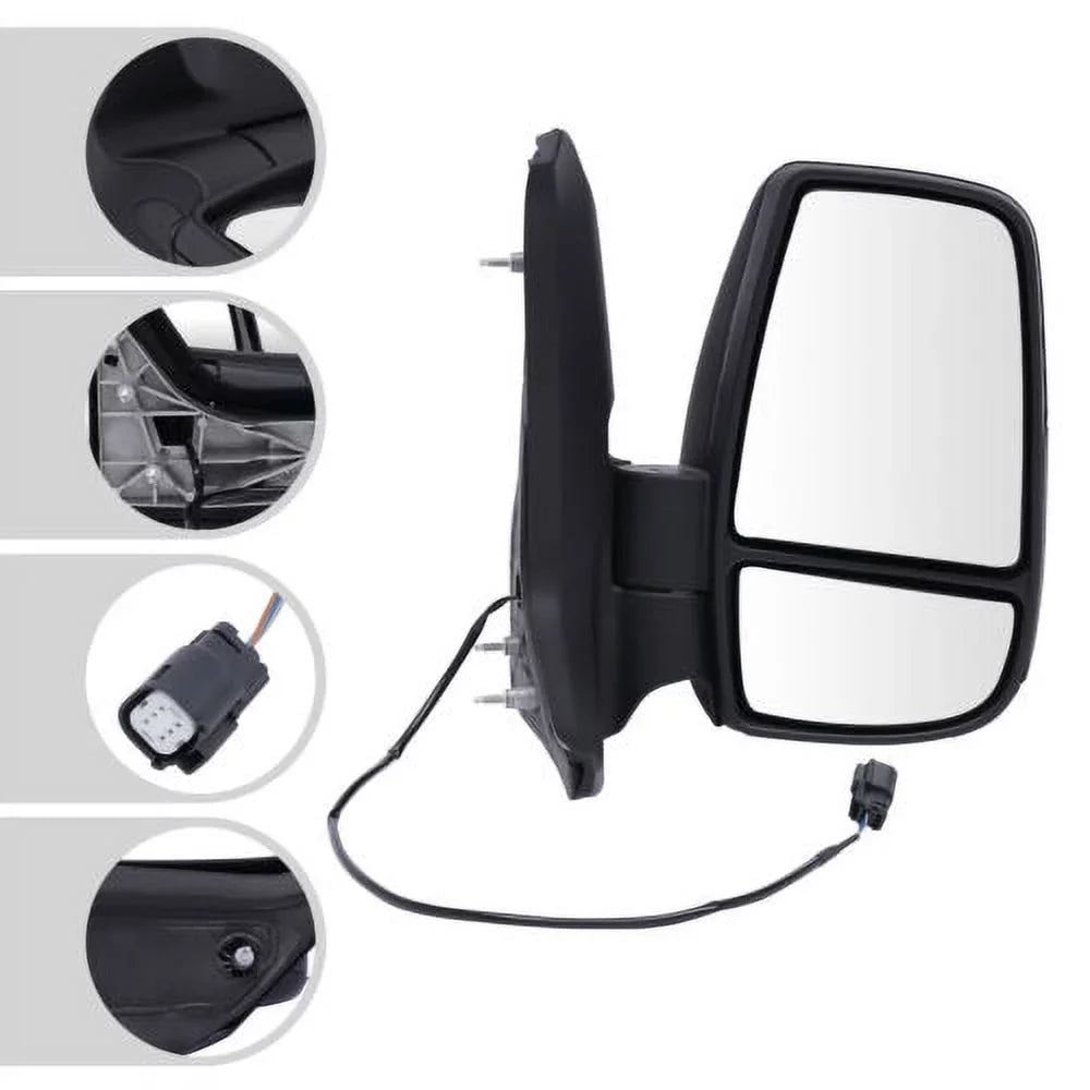 Fits  Transit 150/ 250/ 350 2015-2022 Right Side Rear View Mirror Short Arm