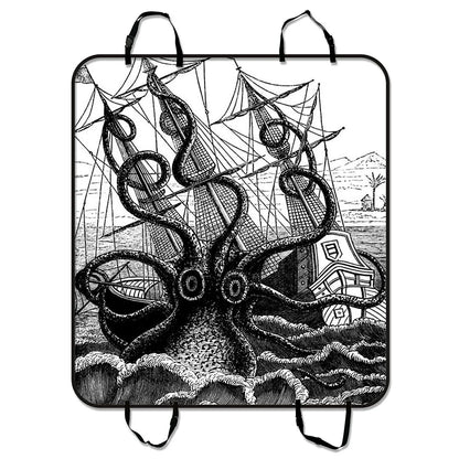 GCKG Black Octopus Pet Car Seat wrap Dog Car Seat Mat Hammock Cargo Mat Trunk Mat For Cars Trucks and SUV 54x60 inches