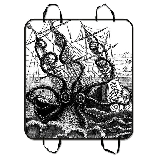 GCKG Black Octopus Pet Car Seat wrap Dog Car Seat Mat Hammock Cargo Mat Trunk Mat For Cars Trucks and SUV 54x60 inches