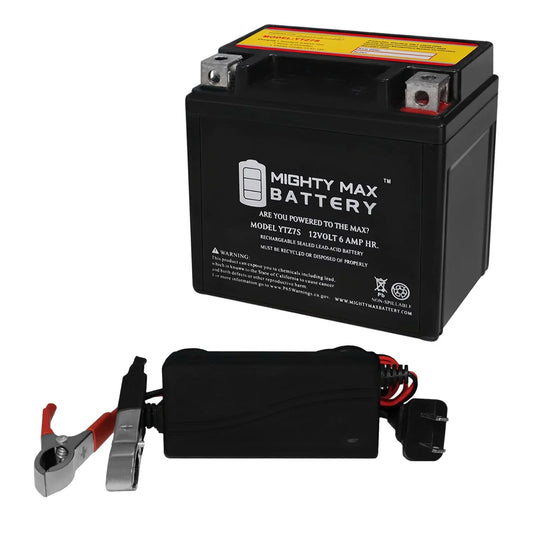 YTZ7S 12V 6AH Replacement Battery appropriate with KTM 505 SX ATV 2008-2012 + 12V 1Amp Charger