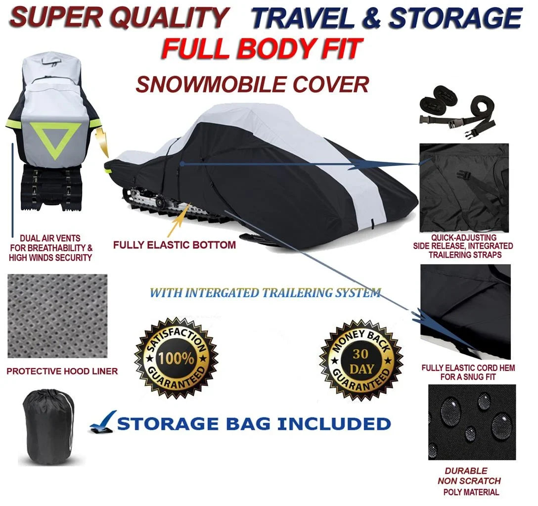 600 Denier Full Fit Snowmobile Travel and Storage protector appropriate for the 2006-2007 Ski Doo Bombardier Model GSX Limited 800 HO Snowmachine Sled.