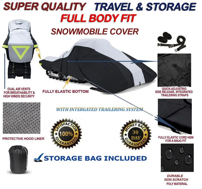 600 Denier Full Fit Snowmobile Travel and Storage protector appropriate for the 2006-2007 Ski Doo Bombardier Model GSX Limited 800 HO Snowmachine Sled.