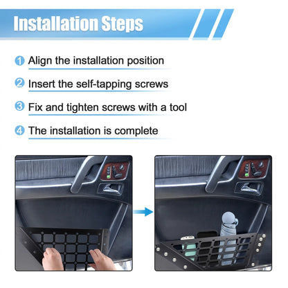 1 Pair Rear Door Storage Pockets Panels Metal Organizer Box for  Bronco 6th 4 Door 2021 2022 Accessories