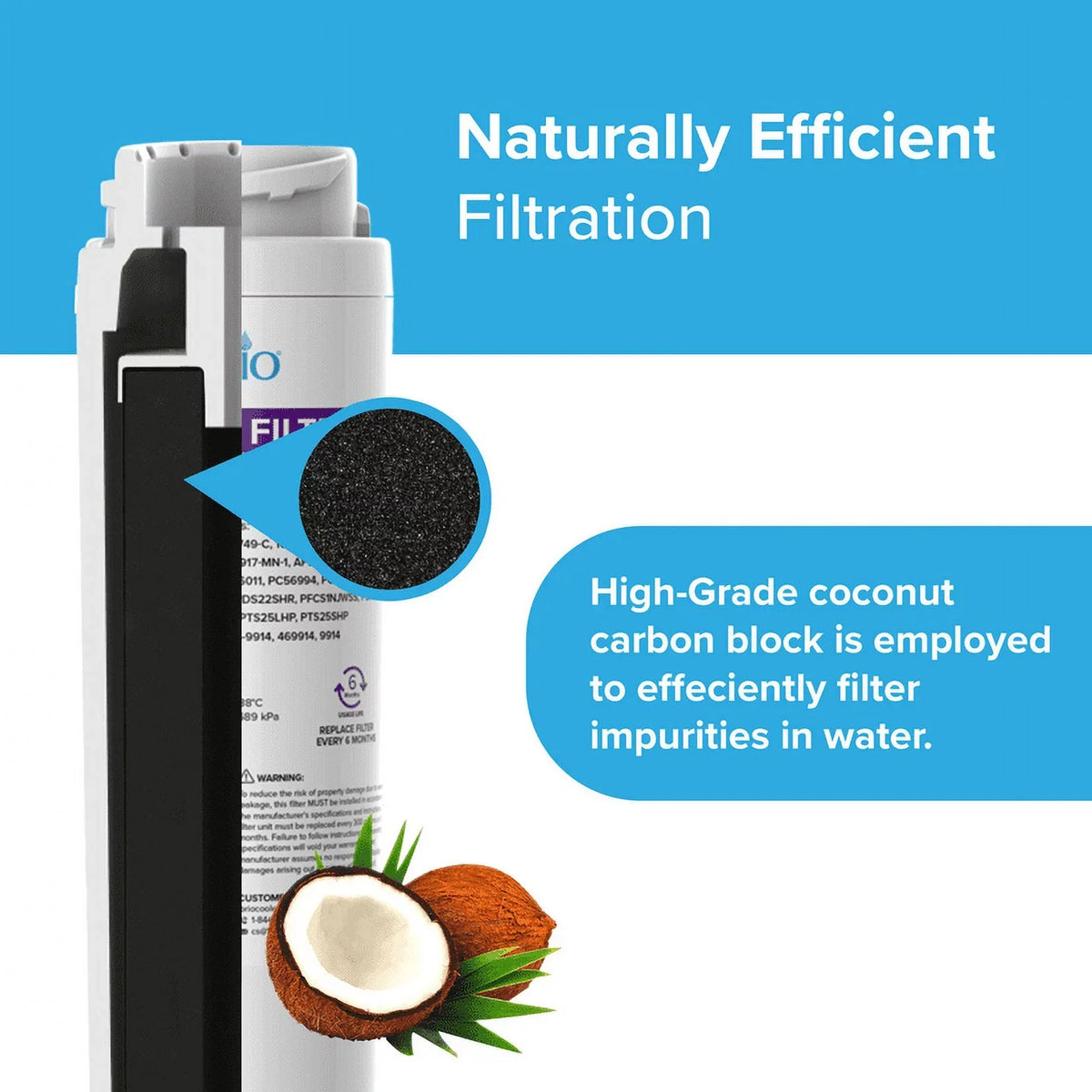 Brio 6023A Refrigerator moisture Filter Replacement matching WIth GE GSWF, GSWF3PK, GSWFDS, 100749-C, 100749C, 100810/A, 100810A
