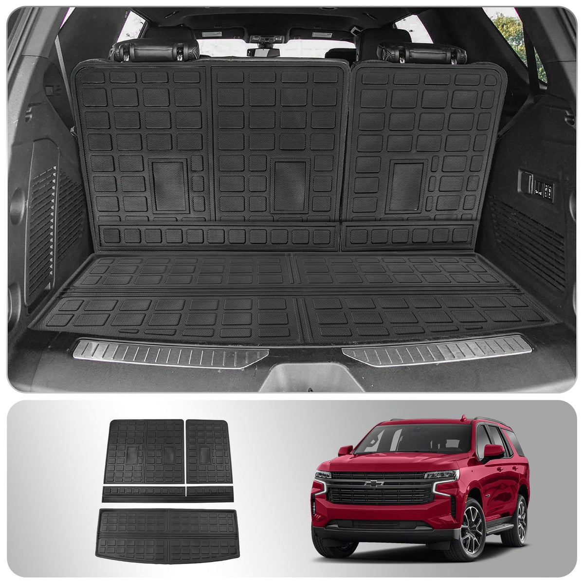 Fit 2021-2023 Chevrolet Tahoe GMC Yukon Rear Trunk Mat Cargo Liner Back Seat protector Protector Chevy Tahoe Accessories