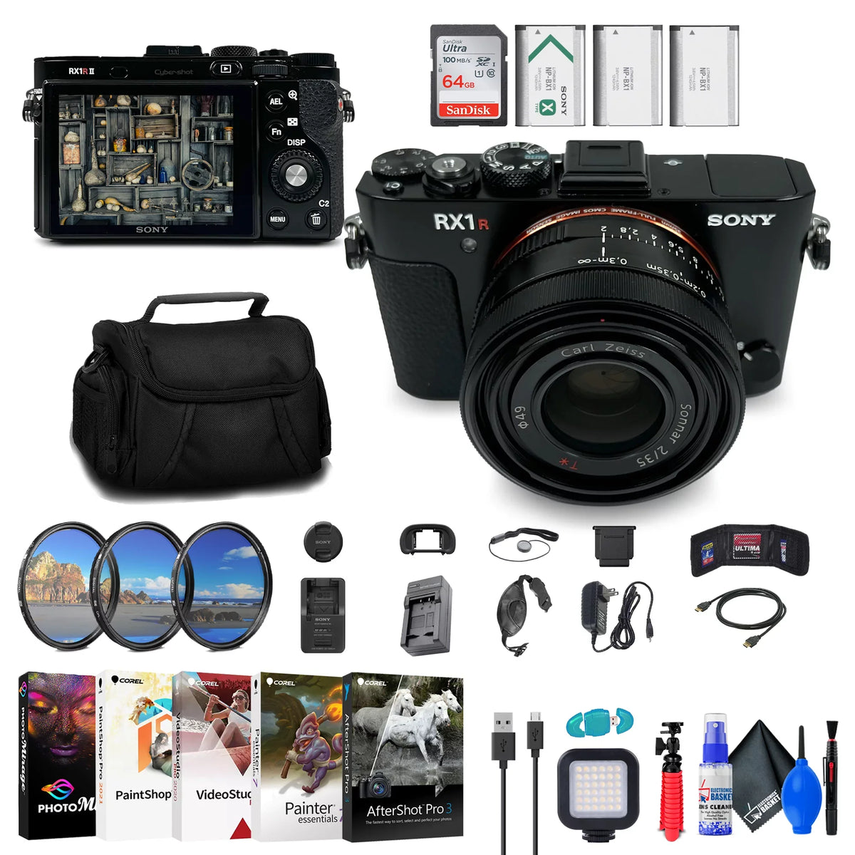 Cyber-shot DSC-RX1R II Digital Camera + Filter Kit + 64GB Card + More