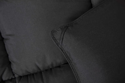 Chezmoi Collection All Season California King Size Down Alternative Comforter - Plush Microfiber Fill - Box Stitch Quilted - Duvet Insert with Corner Tabs (Cal King, Black)
