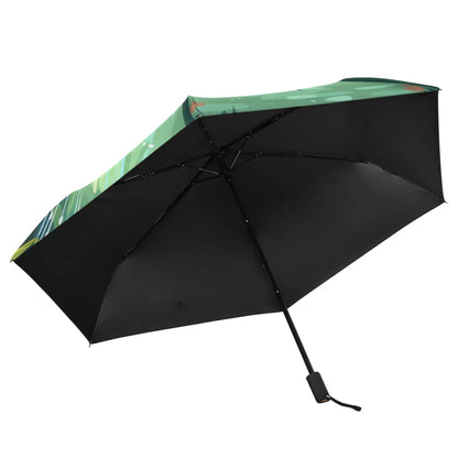 Boating- 101 - To Boating Landscape Compact Folding Umbrella for Rain Windproof Travel Umbrella UPF 50+ Lightweight Packable Arc Size