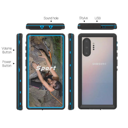 Case for  Galaxy Note10 Plus Waterproof Built 12FT Military Shockproof In Screen Protector IP68 Waterproof Full