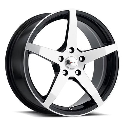 Focal 455U F-55 17x8 5x120 +35mm Black/Machined Wheel Rim 17" Inch
