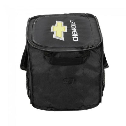 Chevrolet Gold Bowtie Pop Up Trunk Organizer - Black