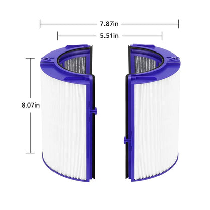 Air Purifier Filter Replacement for Pure Cool Purifying Fan TP04 HP04 DP04, 2-in-1 360° True HEPA and Activated Carbon Filter