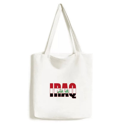 Country Flag Name Tote Canvas Bag Shopping Satchel Casual Handbag