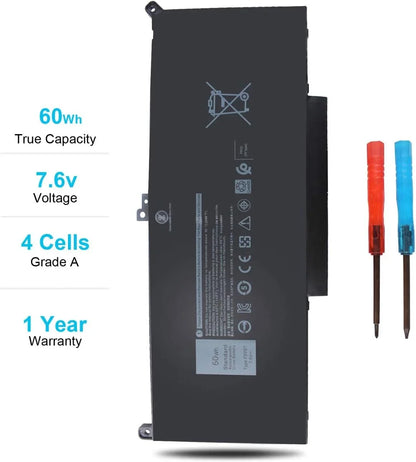 60Wh F3YGT 7480 7490 7380 7390 7280 7290 Laptop y for  Latitude 12 13 14 7000 Series DM3WC 2X39G DM6WC