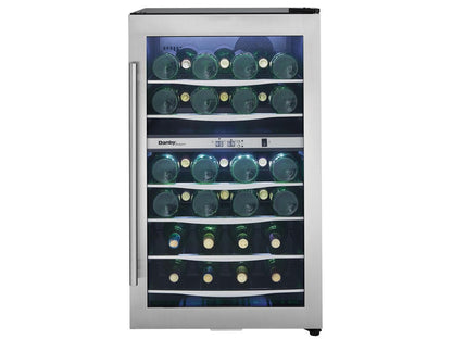 Danby Designer DWC040A3BSSD 38 Bottle Compact LED Light Refrigerator Wine Cooler