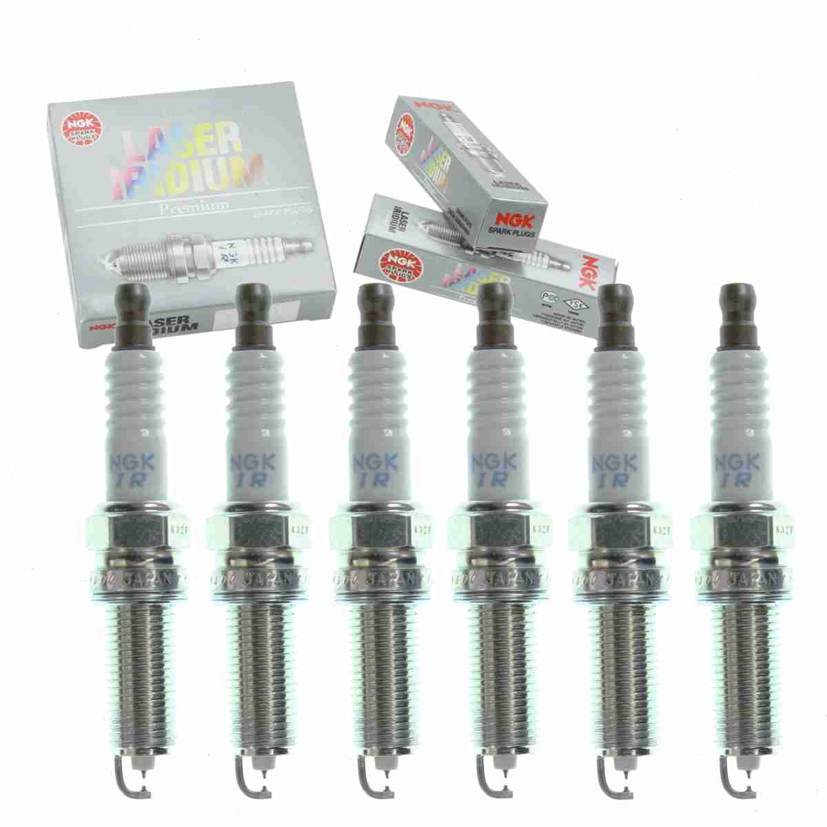 6 pc NGK Laser Iridium Spark Plugs appropriate with Hyundai Genesis 3.8L V6 2012-2016