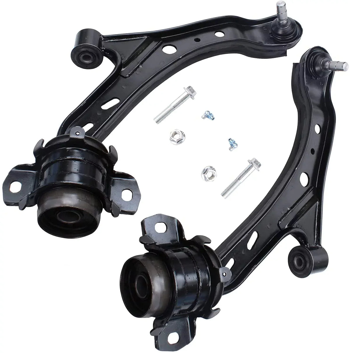 Detroit Axle - Front 12pc Suspension Kit  Mustang 2005 2006 2007 2008 2009 2010, 2 Lower Control Arms 2 Sway Bars 4 Outer Inner Tie Rods 2 Wheel Bearing and Hubs 2 Boots Replacement