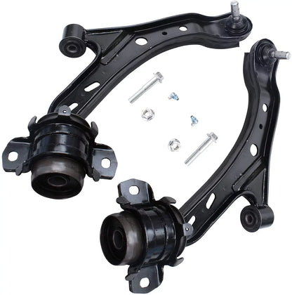 Detroit Axle - Front 12pc Suspension Kit  Mustang 2005 2006 2007 2008 2009 2010, 2 Lower Control Arms 2 Sway Bars 4 Outer Inner Tie Rods 2 Wheel Bearing and Hubs 2 Boots Replacement