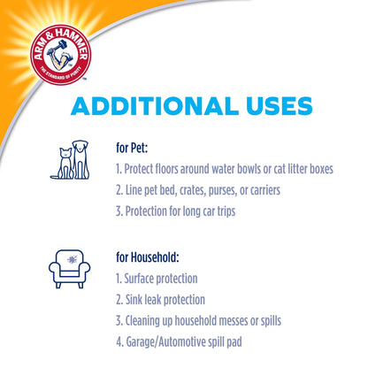 Arm & Hammer for Dogs Puppy Training Pads, 200ct | Odor Control, Leak-Proof Puppy Pads