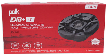 (2) Polk Audio DB402 4" 270w Car/Marine/ATV/Motorcycle Speakers+Speaker