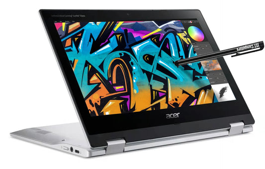 2022  Chromebook Spin 311 3H + Stylus, 11.6" 2-in-1 Touchscreen (64GB eMMC, 4GB RAM, 8-Core MediaTek MT8183, HD IPS Screen) Convertible Laptop, Type-C, Wi-Fi, Webcam, IST Computers Pen, Chrome OS