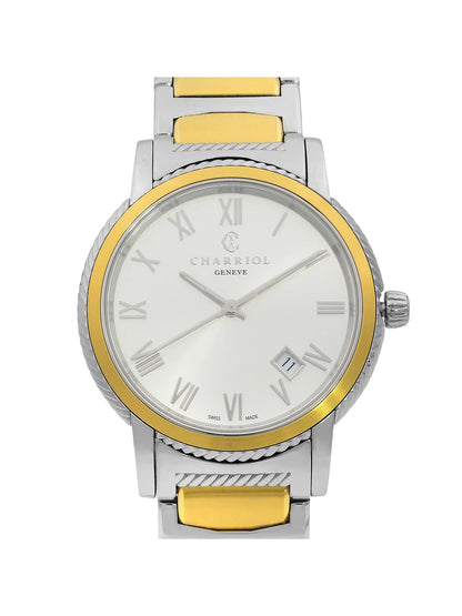 Charriol Parisii Two Tone Steel Silver Dial Quartz Unisex Watch P40SY2.931.001 Pre-Owned