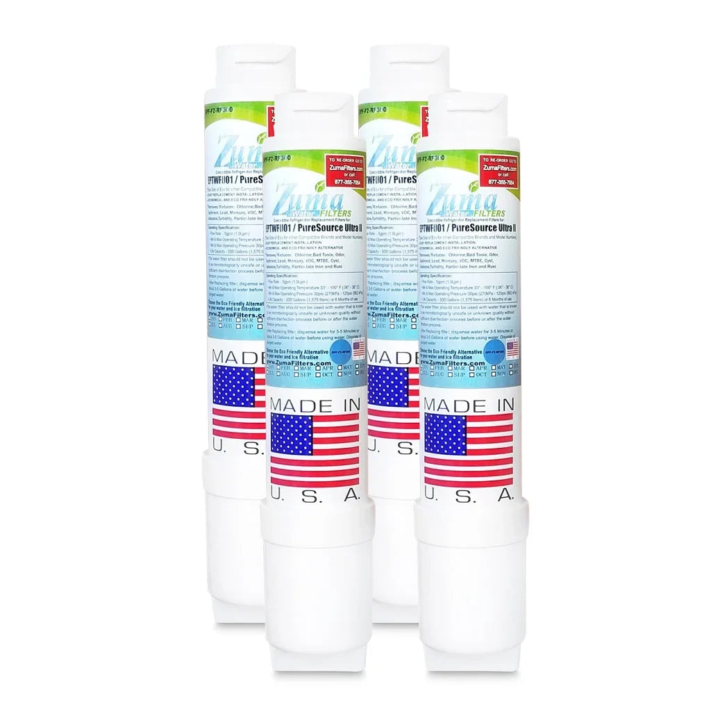 ZUMA Brand , aqua and Ice Filter , matching with FPBG2277RF0 - 4 Pack - Made in U.S.A.