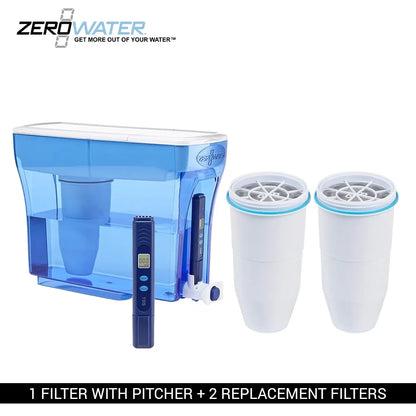 ZEROWater 23 Cup Dispenser Bundle-2 Pack Ion Exchange moisture Dispenser