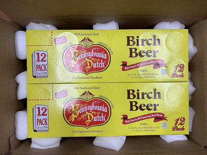 (Case Of 24). Amishtastes PA Dutch Birch Beer, Protected With High-Density Foam, 12 Oz