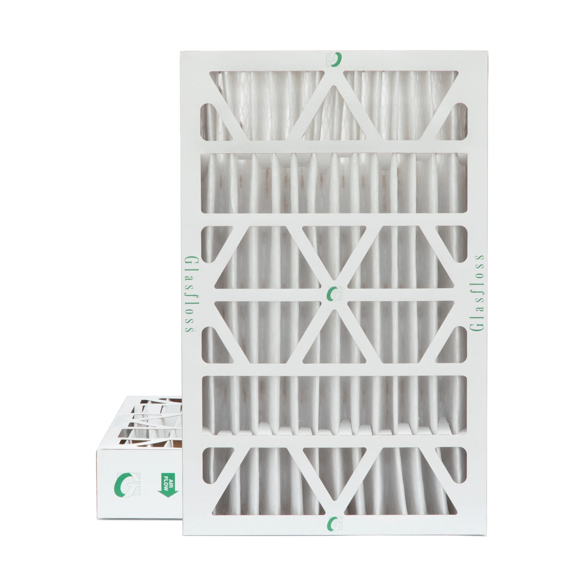 Actual Size: 11-3/8 x 23-3/8 x 3-3/4.. 2 Pack of 12x24x4 MERV 13 Pleated 4" Inch Air Filters by Glasfloss