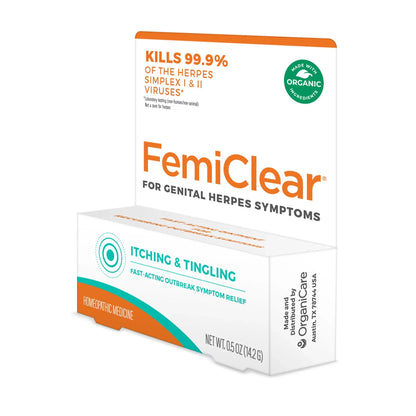 FemiClear For Genital Herpes - Itching & Tingling Symptom Relief Ointment, 0.5oz