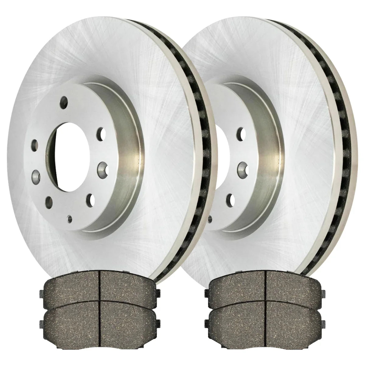 AutoShack Front Brake Rotors and Ceramic Pads Kit Driver and Passenger Side Replacement for 2007 2008 2009 2010 2011 2012 Mazda CX-7 2.3L 2.5L AWD FWD