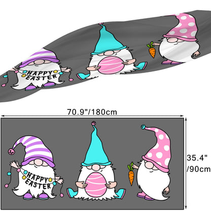 FREEAMG Easter Gnomes Silk Long Scarf for Women Large Oblong Sunscreen Shawls Wraps Neck Headscarf Hair Wraps Gift Packed