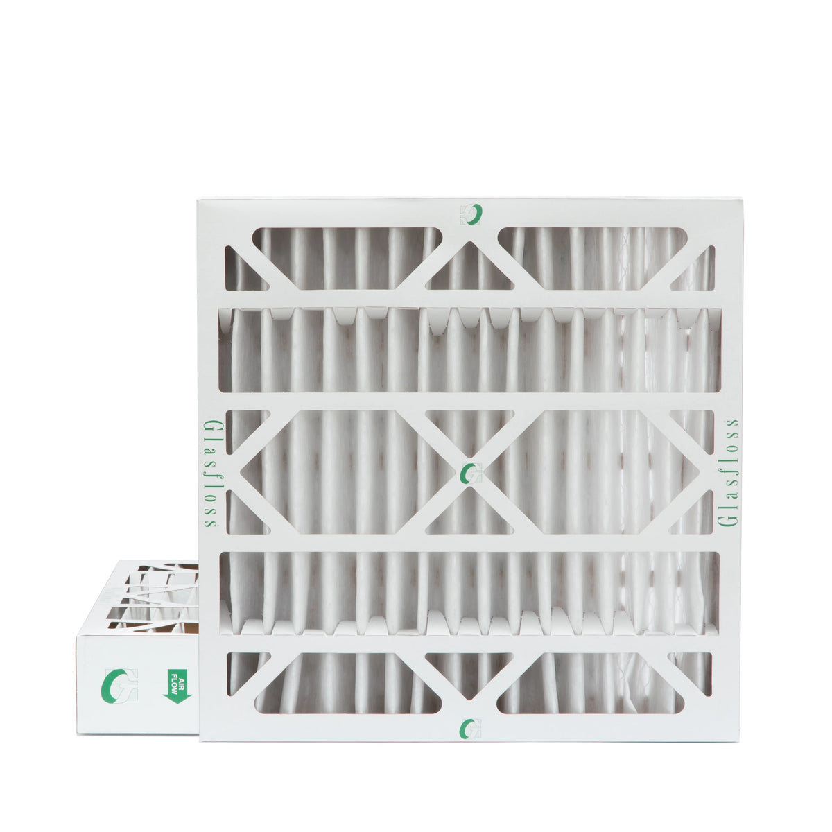 Actual Size: 19-1/2 x 19-1/2 x 3-3/4. 2 Pack of 20x20x4 MERV 10 Pleated 4" Inch Air Filters by Glasfloss