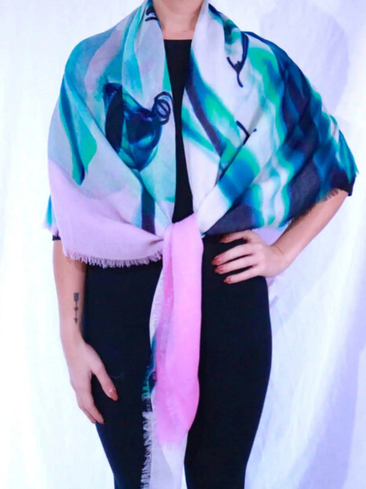 Amazon Orchids - Lightweight 100% Cashmere Scarf by James Paul Cheung