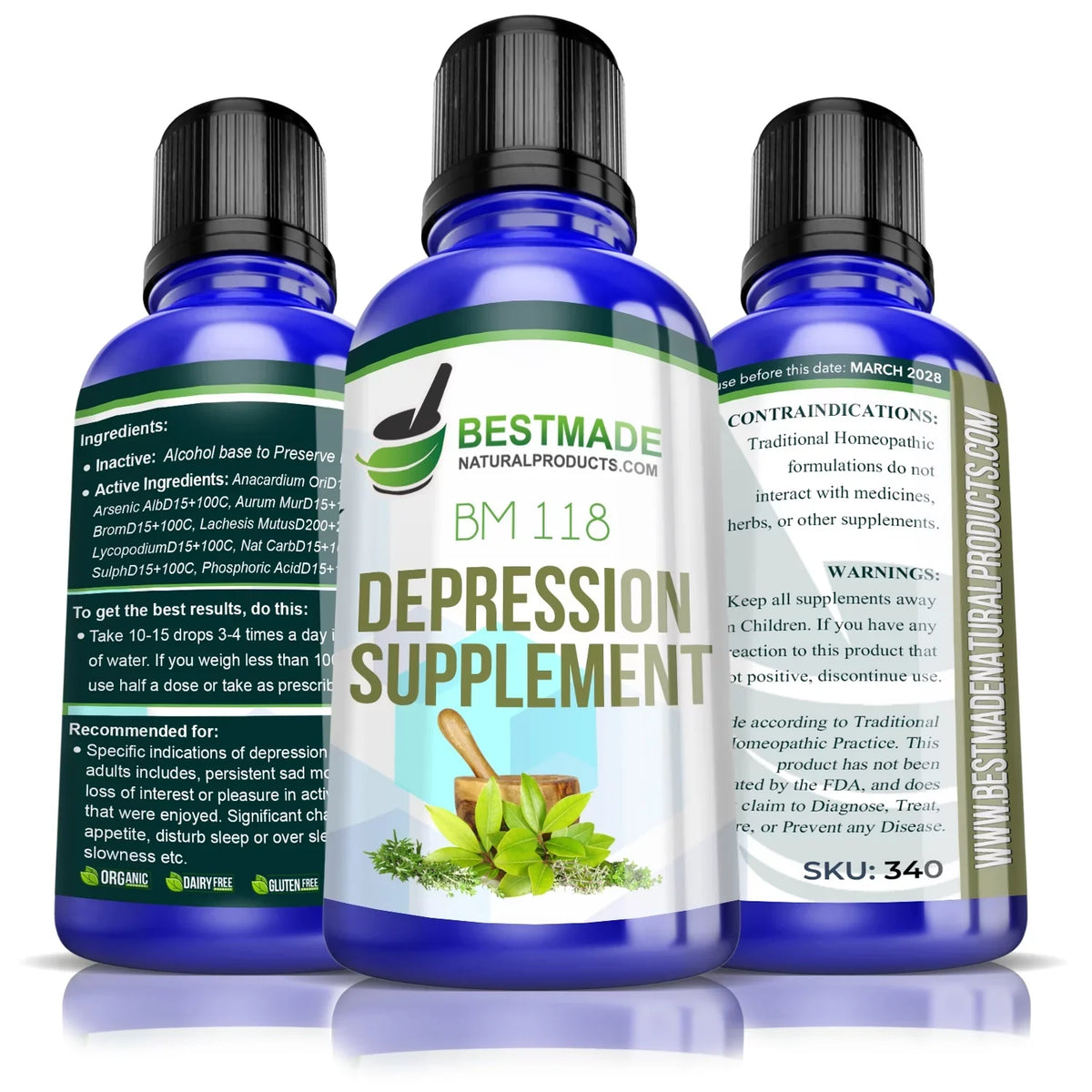 BestMade Depression Supplement & Remedy (BM118)
