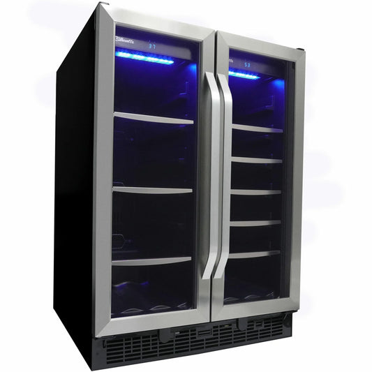 Danby 24-in Silhouette Emmental French Door Beverage Center Stainless Steel (SBC051D1BSS)