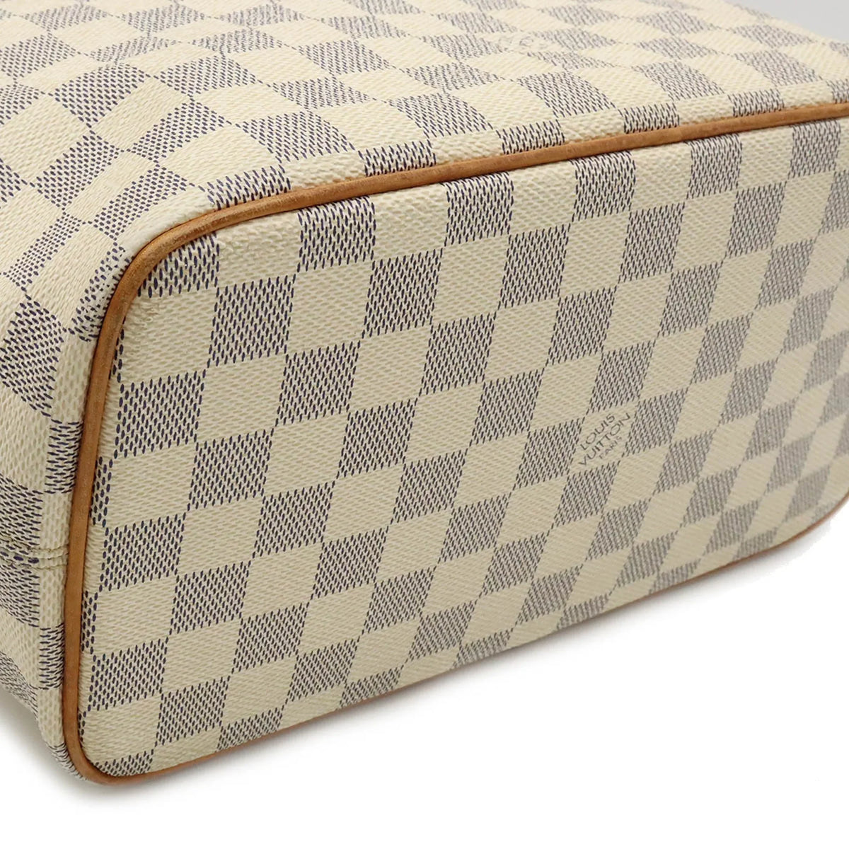 Authenticated Used LOUIS VUITTON Louis Vuitton Damier Azur Saleya PM Handbag Tote Bag Shoulder N51186
