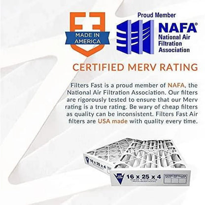 appropriate With Replacement For FC100A1037 20" X 25" X 5" (Actual Size: 19 7/8" X 24 7/8" X 4 3/8") MERV 13 2-Pack