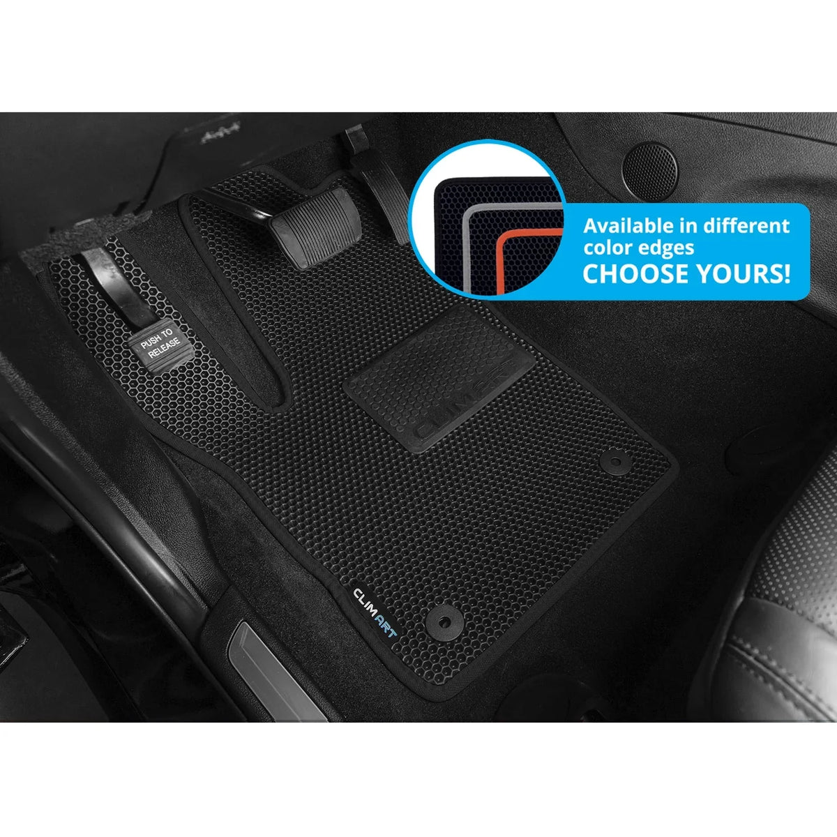 CLIM ART Watertrap Custom Fit Floor Mats suitable for Jeep Grand Cherokee 2016-2021, 1st & 2nd Row, Car Mats Floor Liner, All-atmospheric conditions, Car Accessories for Man & Woman, Black/Black - FL011318032